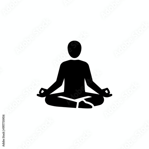 Person meditating in lotus position for mindfulness and relaxation
