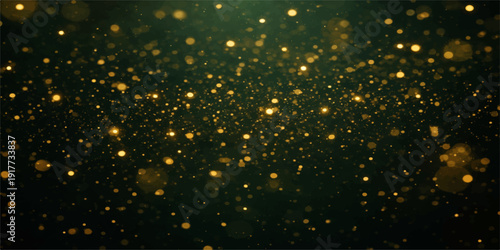 Golden Luminescence: An abstract design showcases an ethereal dance of luminous golden particles against a deep, enigmatic backdrop, evoking a sense of wonder and enchantment. 