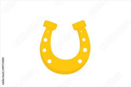 yellow horseshoe, symbolizing luck, protection, and good fortune in celebrations and design projects.