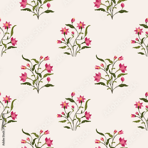 Vector Hand drawn colourful geometric flowers Motifs African boho paisley, seamless patterns with floral for fabric Ethnic Indian Pattern, textiles, clothing, wrapping paper, backdrop, banner.
