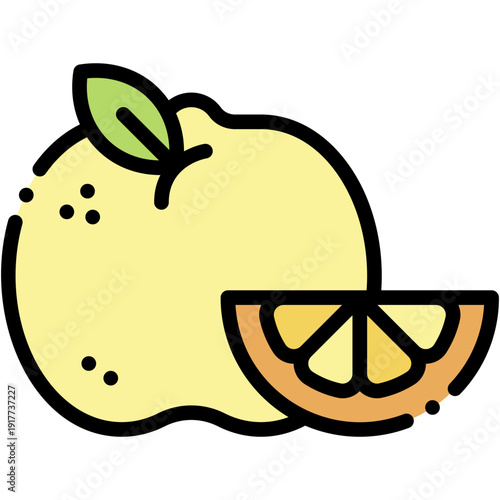 Mandarin Fruit Vector Icon Fresh Citrus and Nutrition