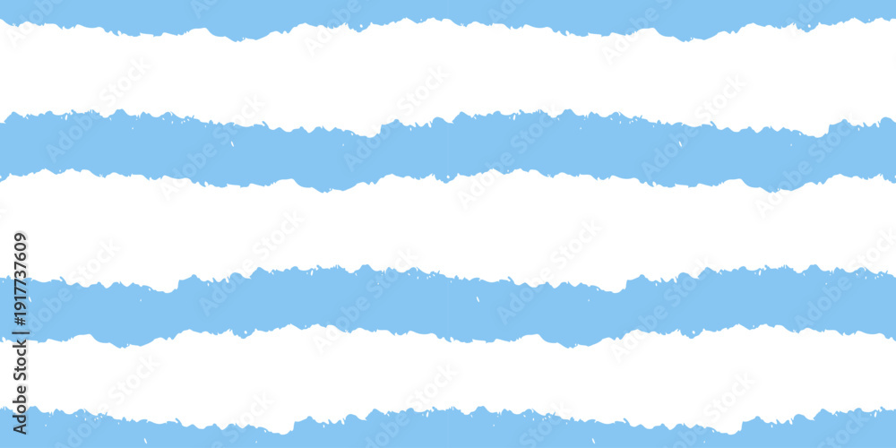 Fototapeta premium Stripe watercolor wave for pattern baby stripes and line seamless tablecloth. Blue cloth white for gingham plaid checker and cute background print. Stripe vertical check for pattern