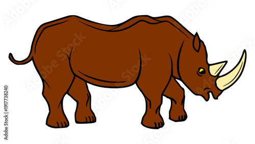 vector illustration of a rhinoceros