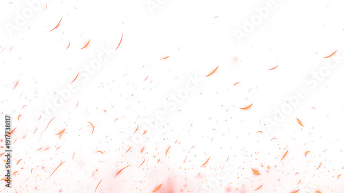 Εκτύπωση καμβά Fire Embers Border with Floating Sparks, Transparent PNG Overlay