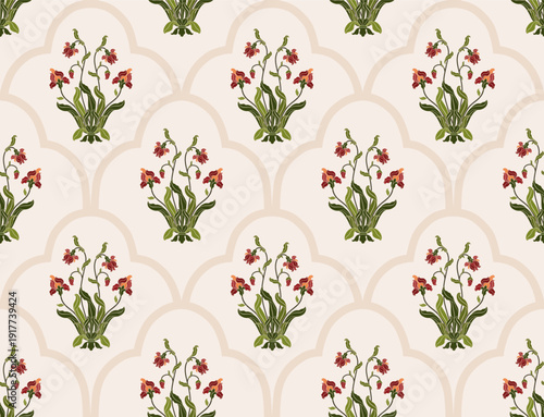 Vector Hand drawn colourful geometric flowers Motifs African boho paisley, seamless patterns with floral for fabric Ethnic Indian Pattern, textiles, clothing, wrapping paper, backdrop, banner.
