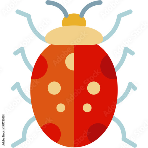 Ladybug in Wildlife, Animal Kingdom Vector Icon
