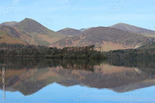 Canvastavla Lake District hills reflected in Derwent Water