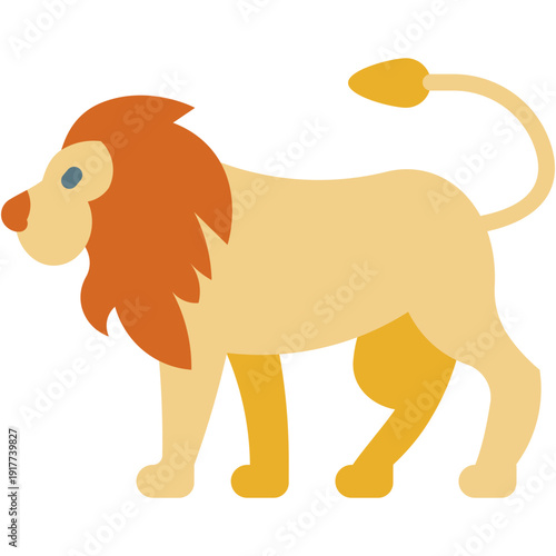 Lion in Wildlife, Animal Kingdom Vector Icon