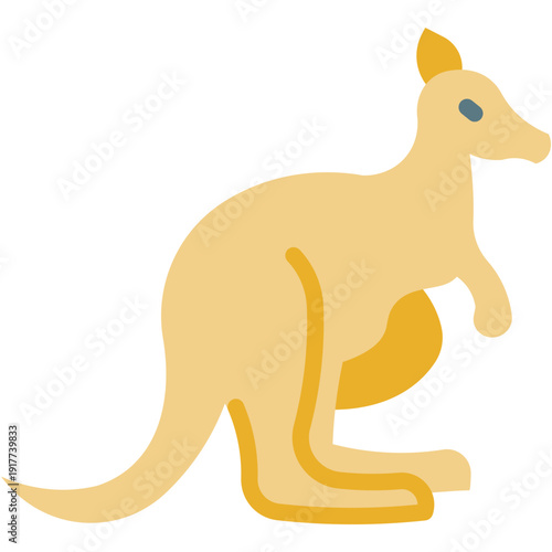 Kangaroo in Wildlife, Animal Kingdom Vector Icon