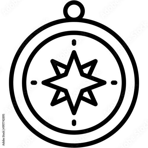 Compass Direction and Travel Navigation Vector Icon