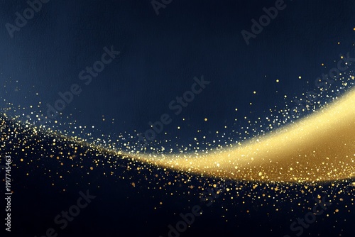 Elegant Navy Blue and Gold Glamour with Luxurious Glittering Background for Stunning Designs.