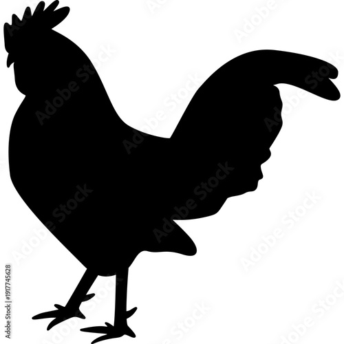 Simple Rooster symbol vector illustration