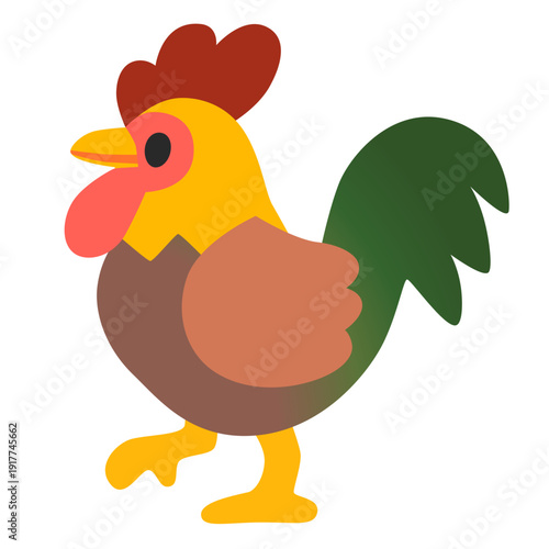 Simple Rooster symbol vector illustration