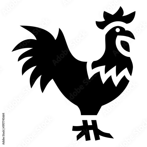Simple Rooster symbol vector illustration