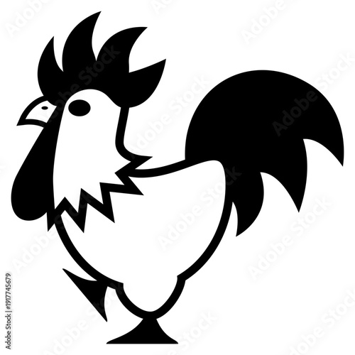 Simple Rooster symbol vector illustration