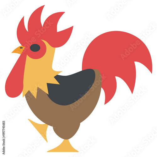 Simple Rooster symbol vector illustration