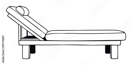 Professional massage table with an adjustable backrest for relaxation and wellness treatments, ideal for health clinics, spas, and physical therapy centers