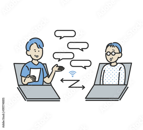 オンライン診療のイラスト