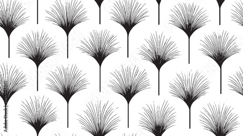 hand-drawn art deco style geometric fan shapes vector illustration.