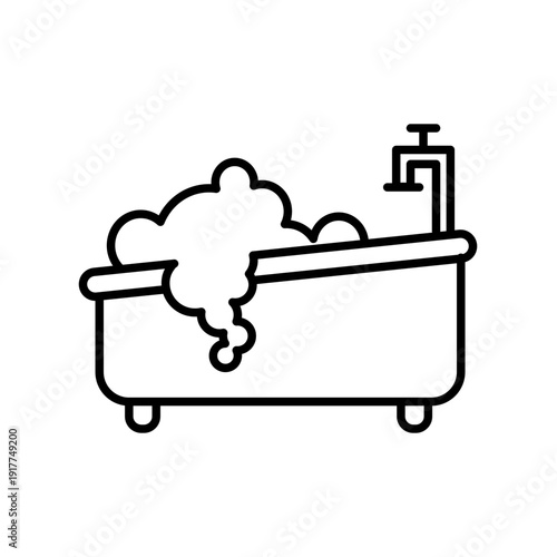 Bathtub icon design template
