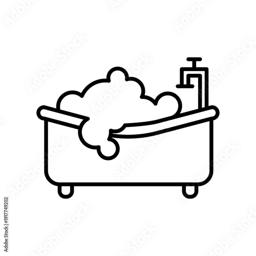 Bathtub icon design template