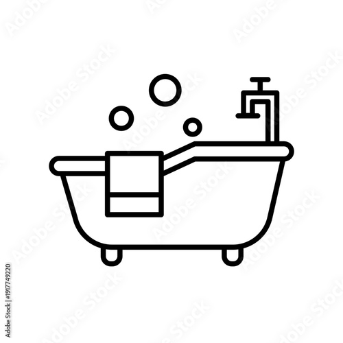 Bathtub icon design template
