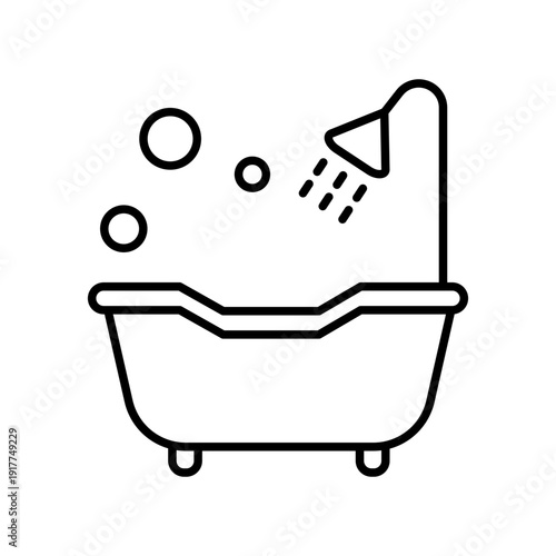 Bathtub icon design template