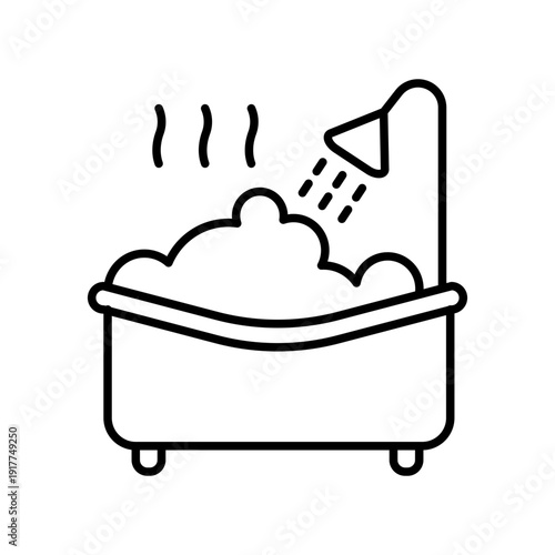 Bathtub icon design template