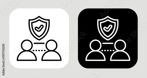 Stable Segment Icon In Black and White Line Style