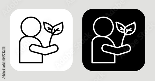 Ethical Concern Icon In Black and White Line Style