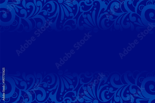elegant blue floral background with lovely pattern vector