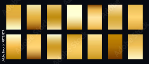 collection of golden gradient palette kit banner