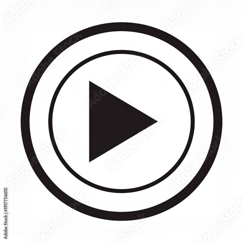 Free Download Play button icon isolated on white background minimalist design vector illustration - GFXLoad