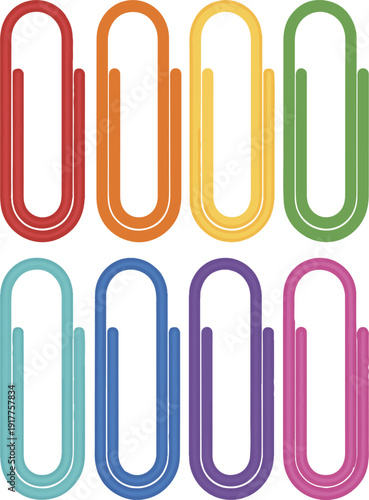 paper clips on white background