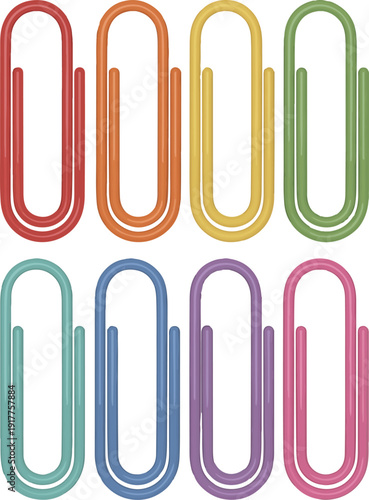 paper clips isolated on white background