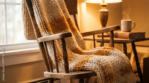 Cozy room scene featuring a...