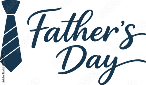 Fathers Day Tie Minimal Script Graphic
