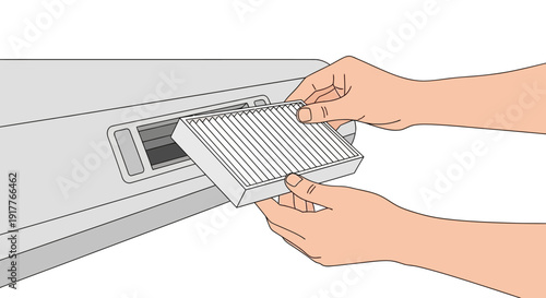 Air Filter Replacement Illustration.