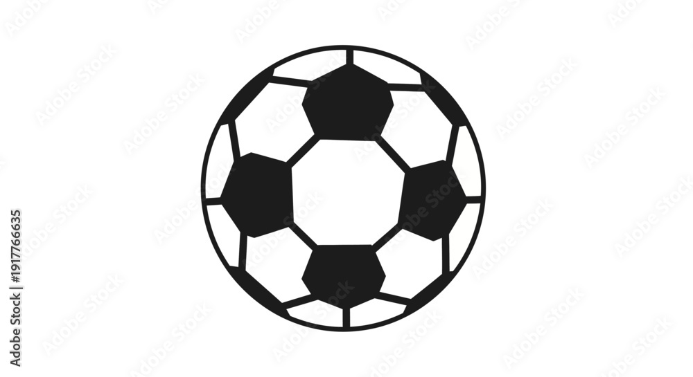 Fototapeta premium Black and White Soccer Ball.