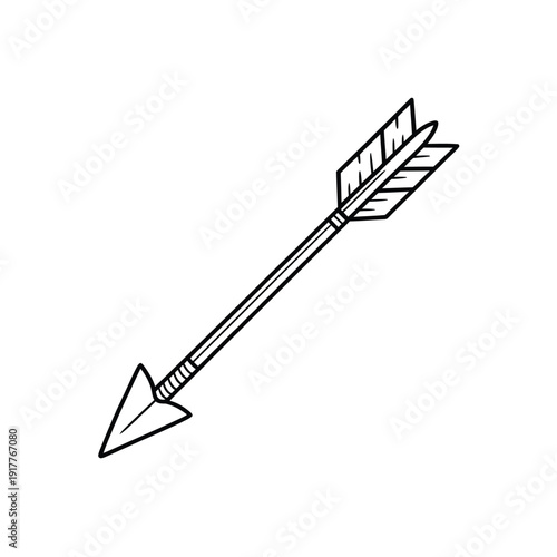 A simple black and white illustration of an arrow pointing to the right