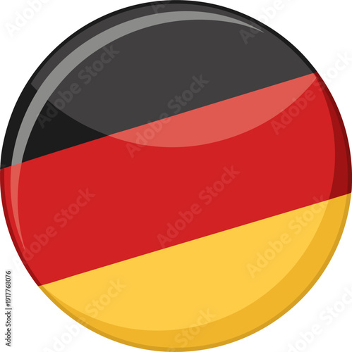 Germany tricolor flag circular emblem vector