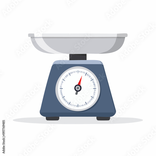 Kitchen scale isolated cartoon style measurement device