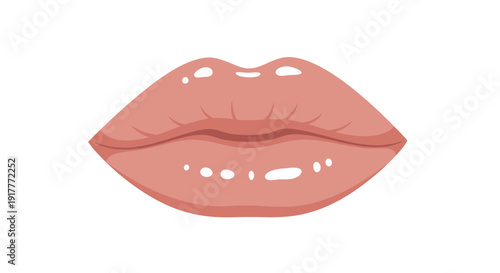 Closeup Female Lips.