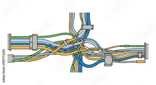 Colorful Cables and Connectors.