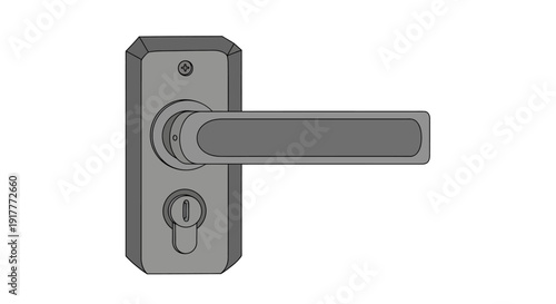 Door Handle with Lock.