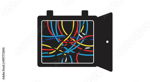 Electrical Panel with Cables.