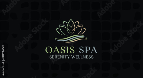 Oasis Spa Serenity Wellness Logo Design.