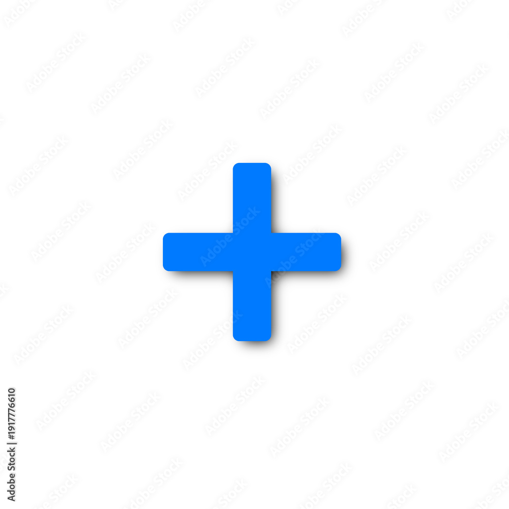 Obraz premium Blue Plus Sign Icon