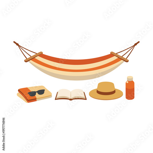 Hammock and relaxation items collection