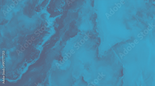 Abstract blue and cyan grid pattern with textured overlay